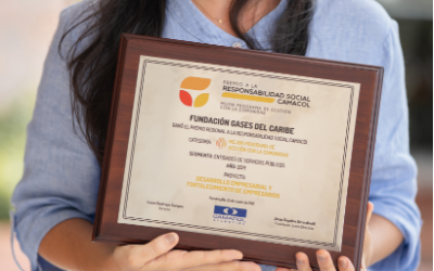 La Fundación Gases del Caribe recibe Premio Regional a la Responsabilidad Social Camacol 2021